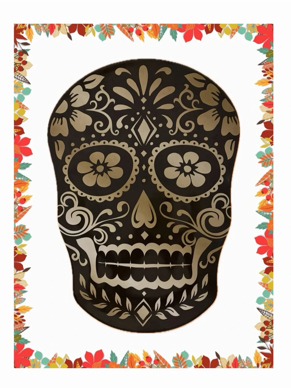 Day of the Dead Calavera Melamine Serving Platter — 11.5